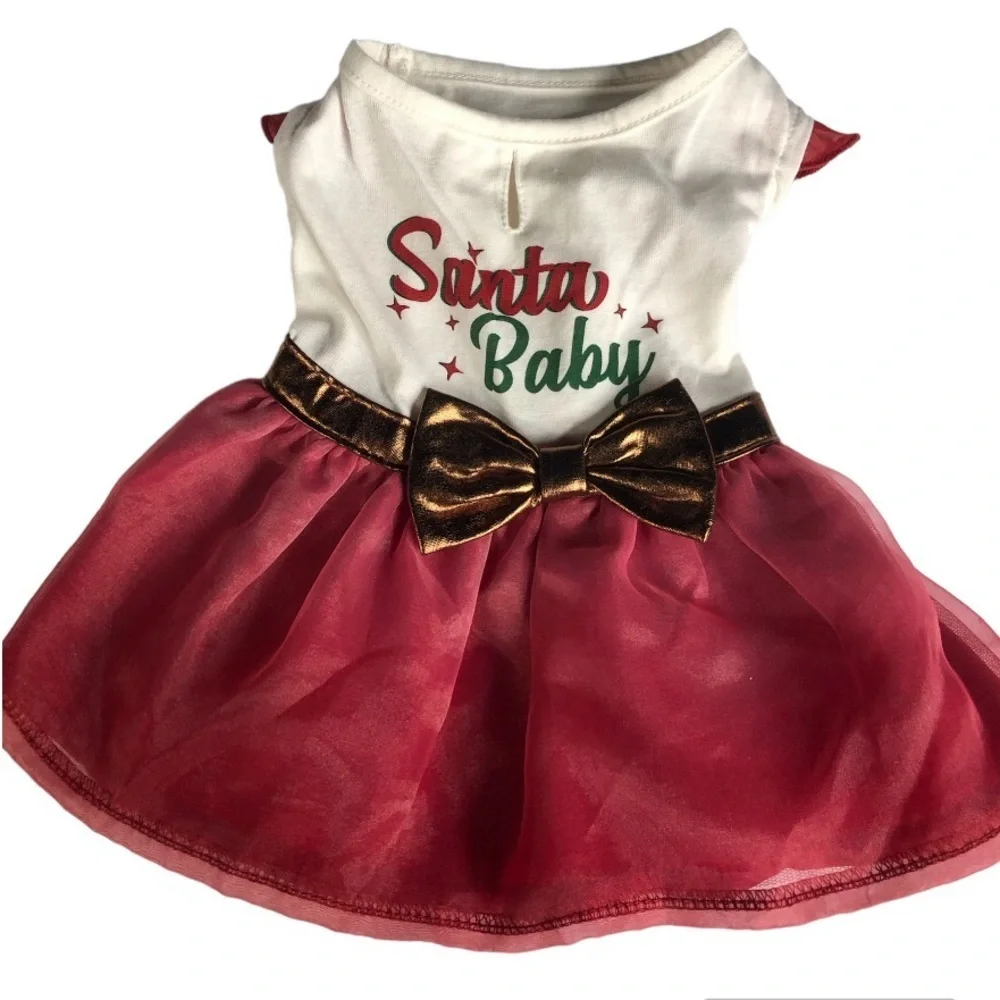 NWT Santa Baby Dog Christmas Dress XS